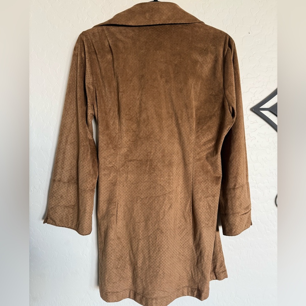 MISHCA Vtg Perforated Ultrasuede Tie-Front Jacket - NEW w/ Tags - Medium - Picture 2 of 7